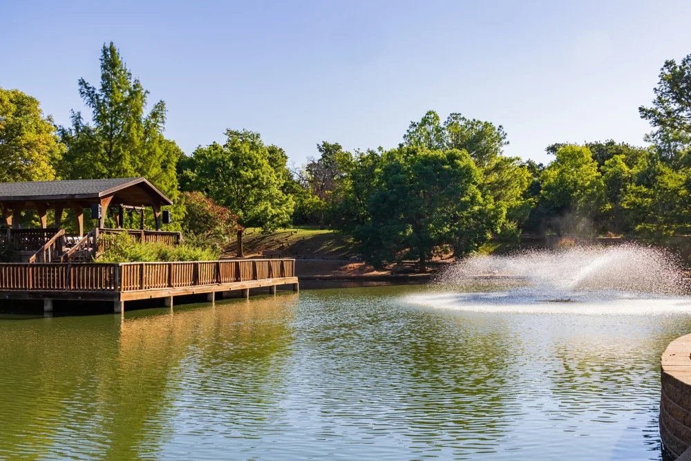 Park and pond in Edmond, Oklahoma